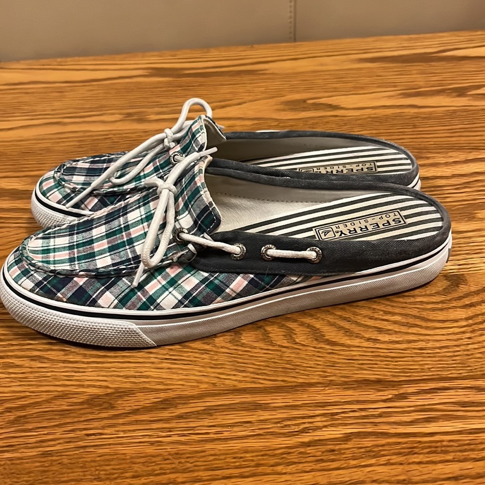 Sperry Plaid Summer Mules - 8.5M - Picture 5 of 8